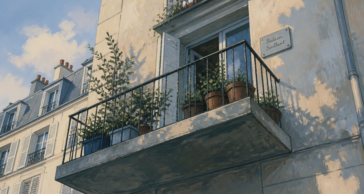 balcon saillant immeuble parisien