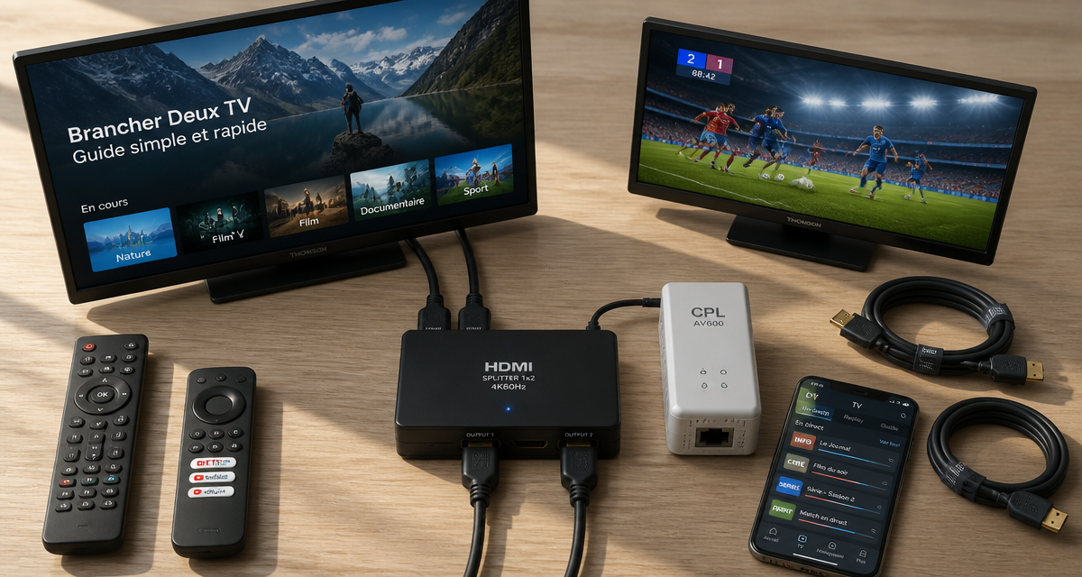 comment brancher 2 tv sur un seul décodeur sans payer image