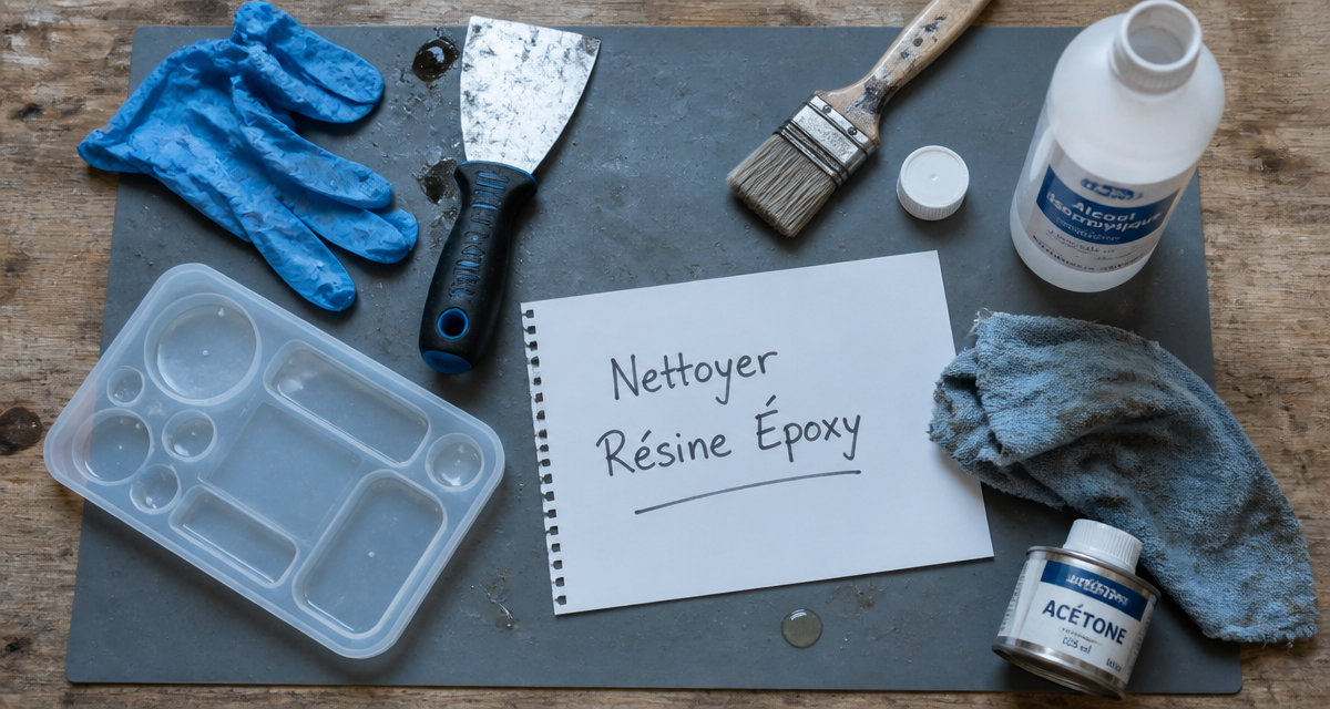 comment nettoyer de la résine époxy sur établi et outils