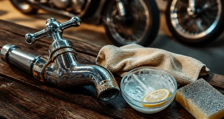 Comment nettoyer du chrome piqué : éclat restauré sans rayer, microfibre et pâte bicarbonate-citron