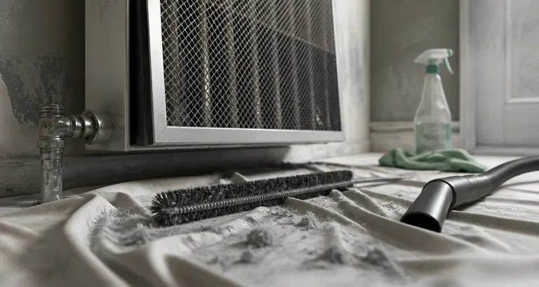 Comment nettoyer un radiateur avec grille : brosse et aspiration pour dépoussiérer sans démontage