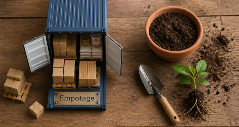 empotage logistique et empotage plante