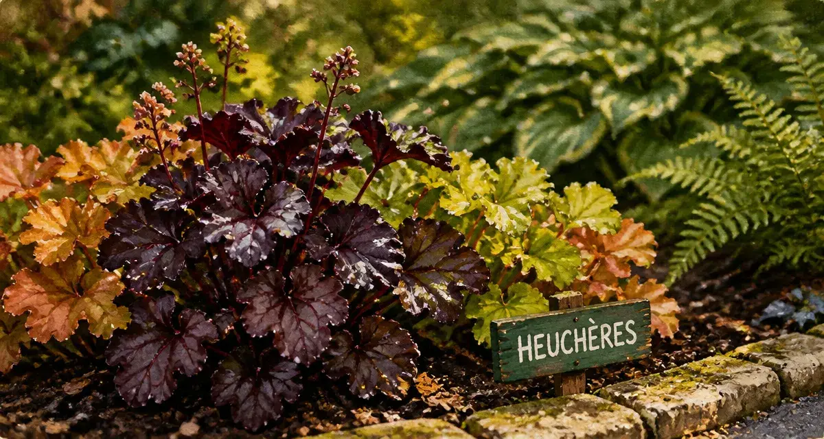 Les plus belles heuchères : feuillages pourpre, vert citron et touches abricot