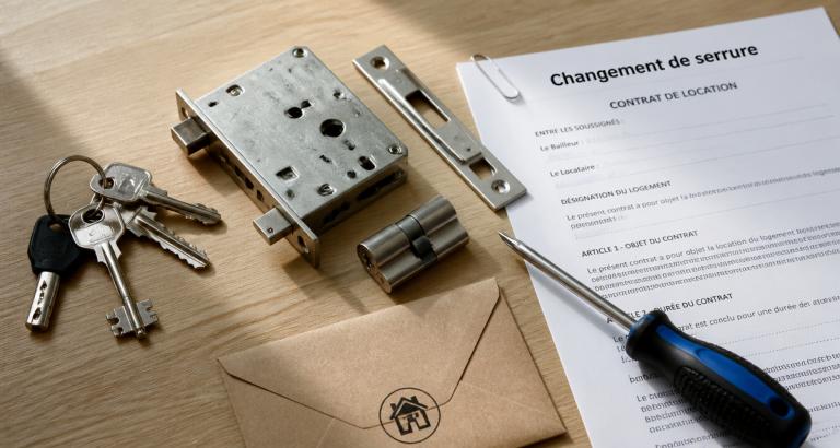 locataire changement de serrure table clés