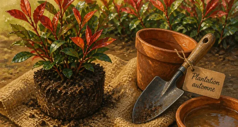 Quand planter photinia : motte et plantation en automne