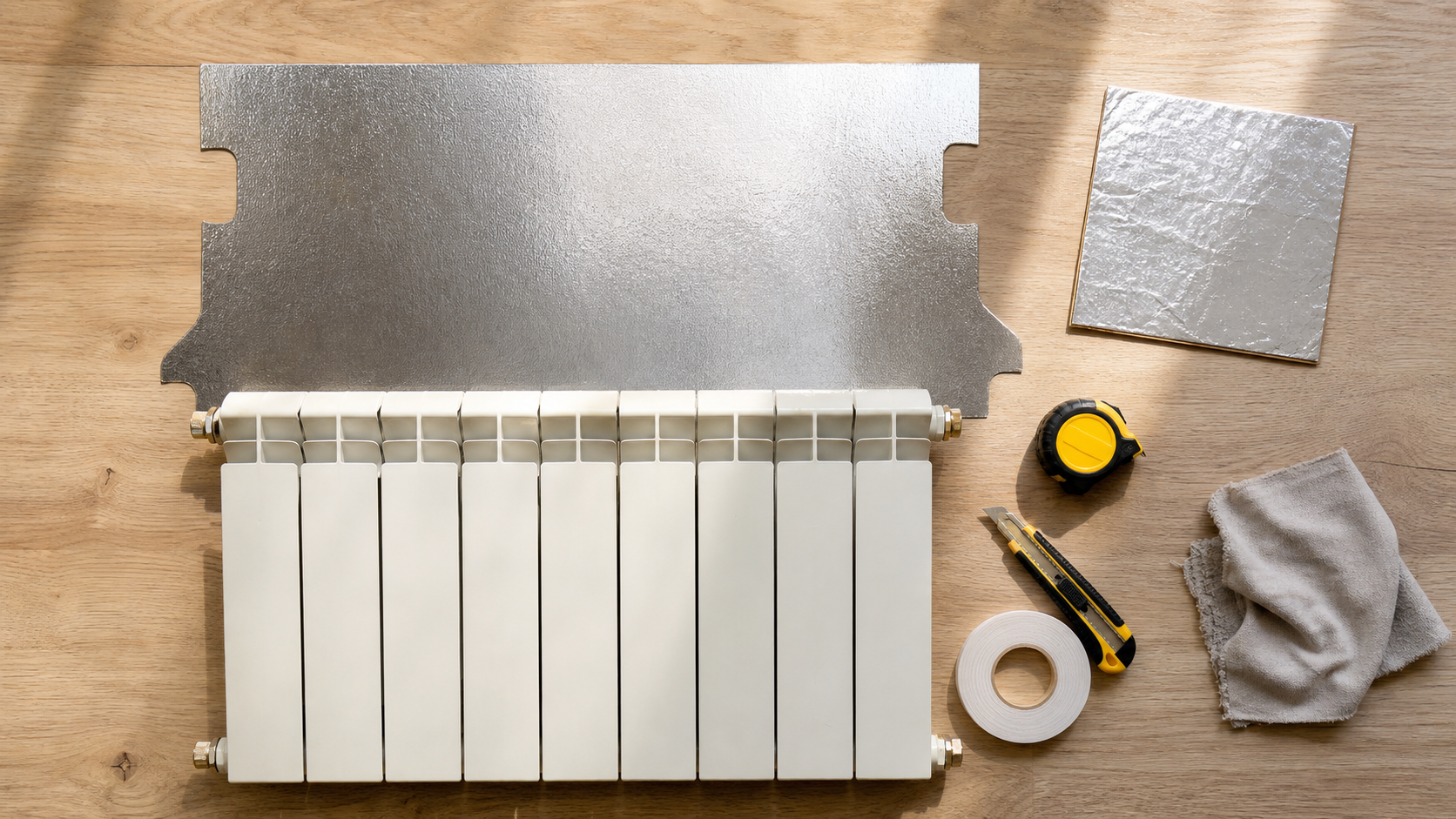 Aluminium pour radiateur : panneau réfléchissant derrière le radiateur