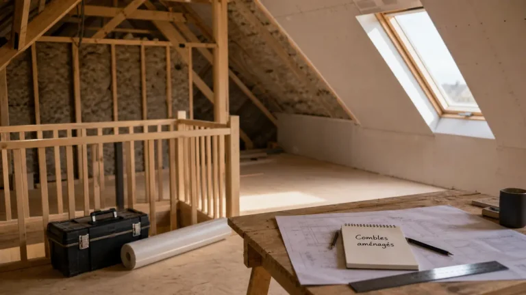 Aménager des combles : intérieur de combles aménageables en rénovation