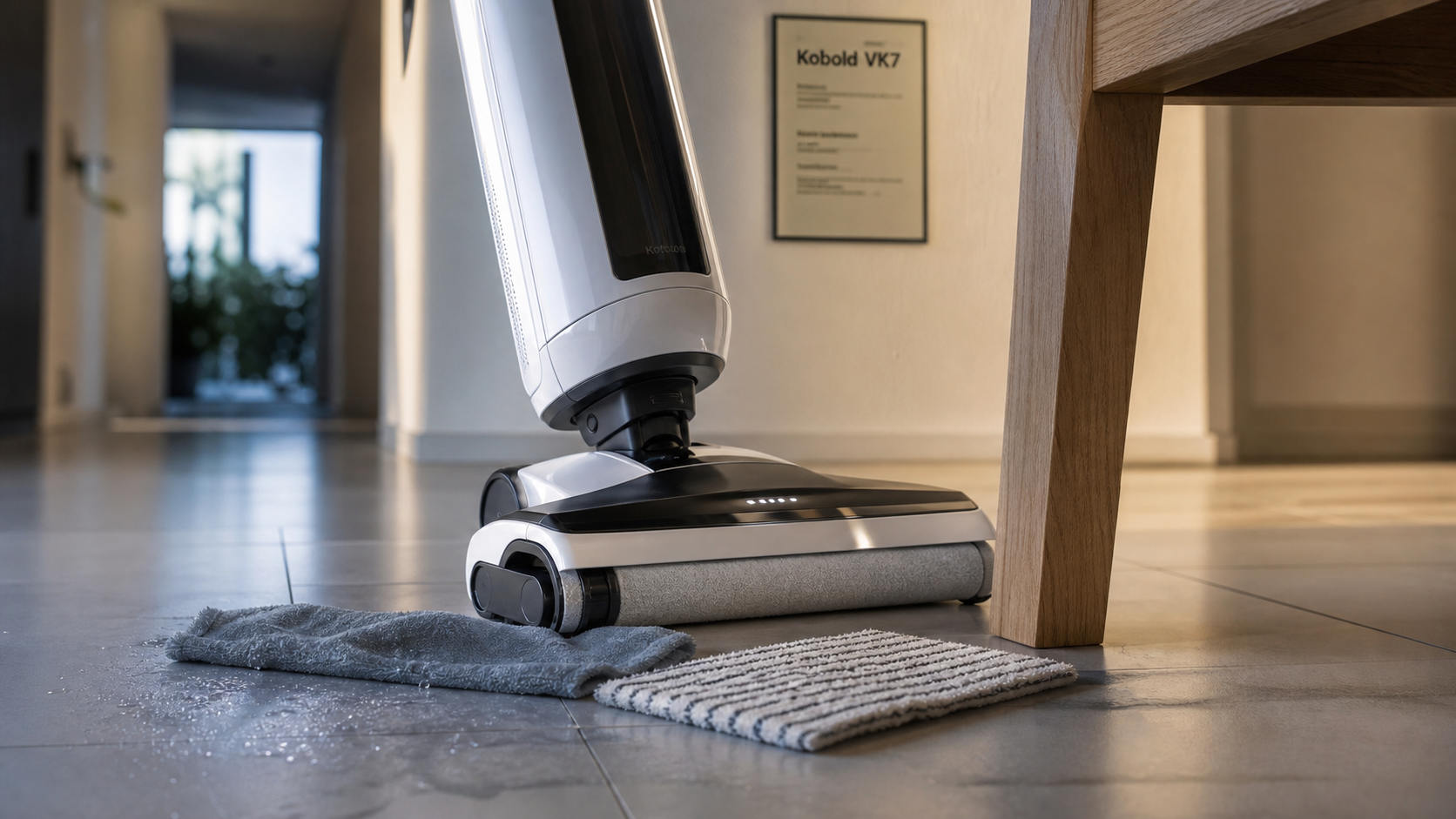 Aspirateur laveur Vorwerk VK7 : aspirateur laveur vorwerk avis et prix, sur carrelage clair