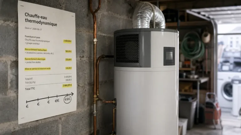 Chauffe eau thermodynamique prix 2 000 à 5 000 € TTC