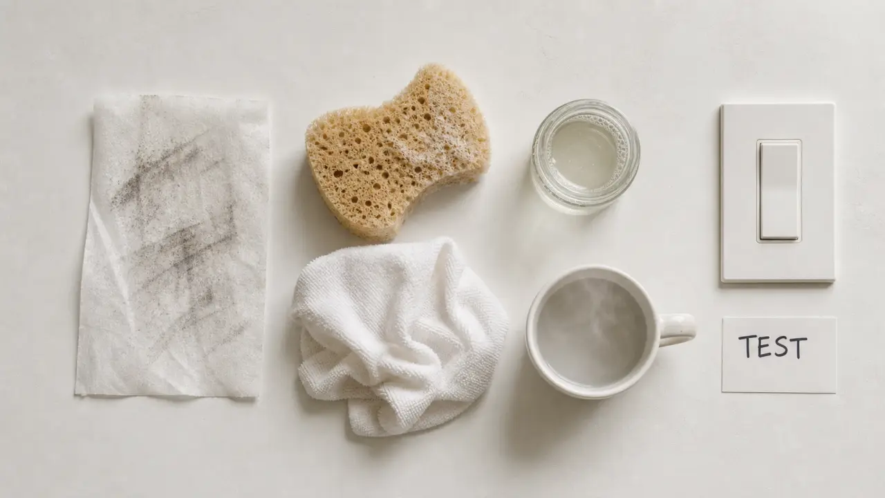Nettoyer mur blanc sans repeindre : tests, éponge et microfibre sur peinture fragile