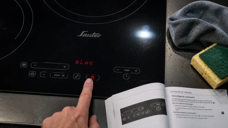 Plaque sauter bloc : cadenas, clé et reset électrique