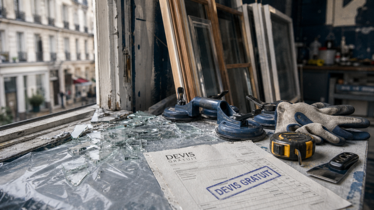Vitrier Paris pas cher artisan : vitrage brisé et devis gratuit