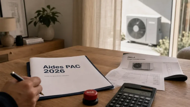 Aide pour pompe à chaleur 2026 : aides RGE à activer avant signature