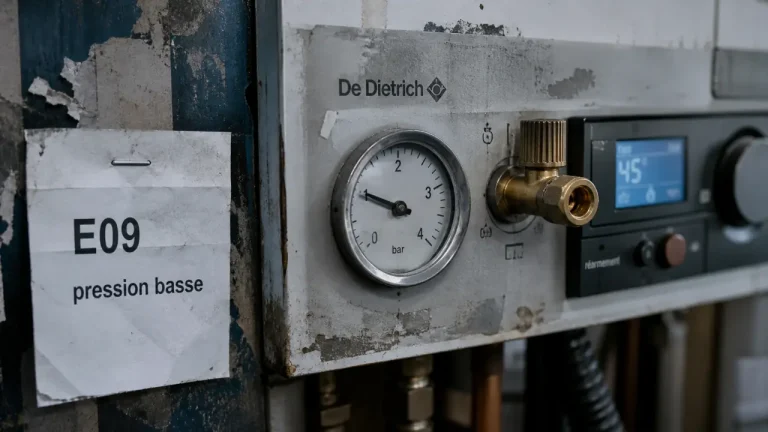 Chaudiere de dietrich e9 : manometre sous 1,2 à 1,5 bar