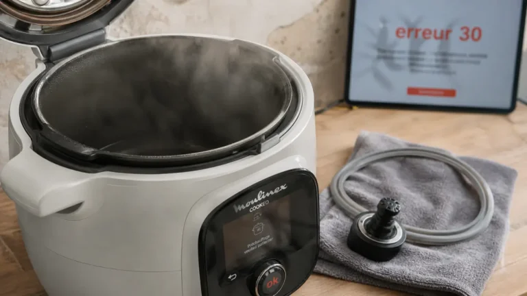 Code erreur 30 cookeo : réinitialisation, pièces et soupape à vérifier