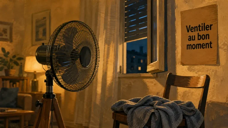 Comment rafraîchir une pièce avec un ventilateur : bon courant d’air vers la fenêtre