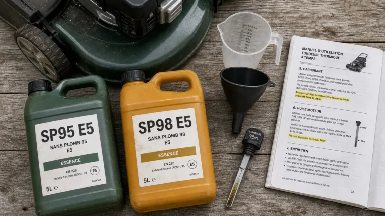 Essence tondeuse 95 ou 98 : SP95 E5 ou SP98 E5