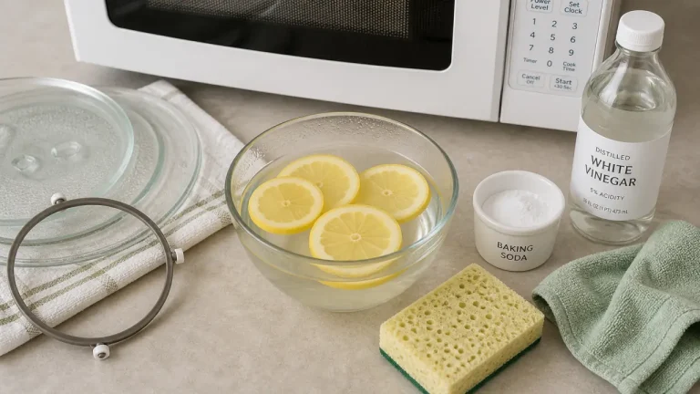 Nettoyage micro onde au citron, vinaigre et bicarbonate