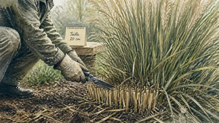Taille pampa : rabattre l’herbe à 20 cm au printemps