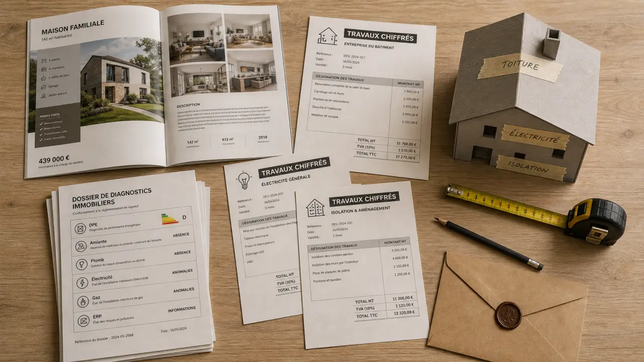 Vendre maison avec travaux : transparence devis et prix juste