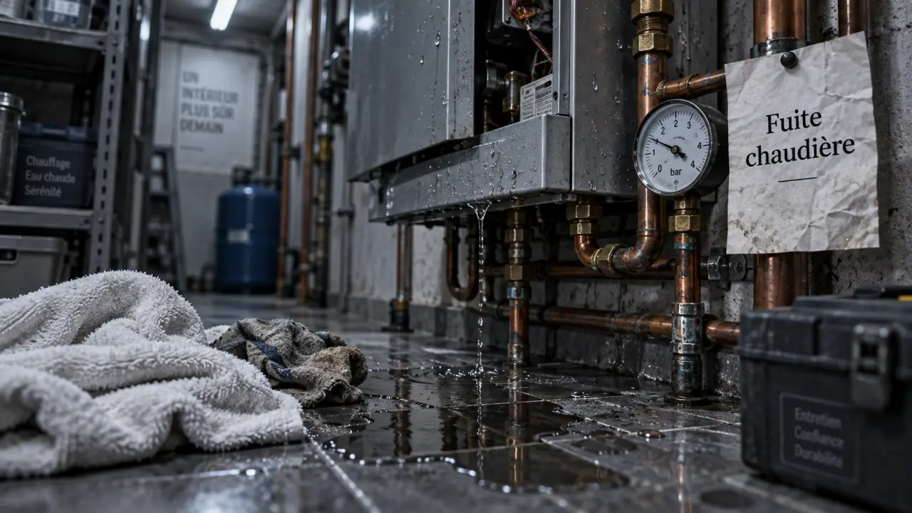 Chaudière qui fuit : est-ce dangereux ? Risques et réaction rapide