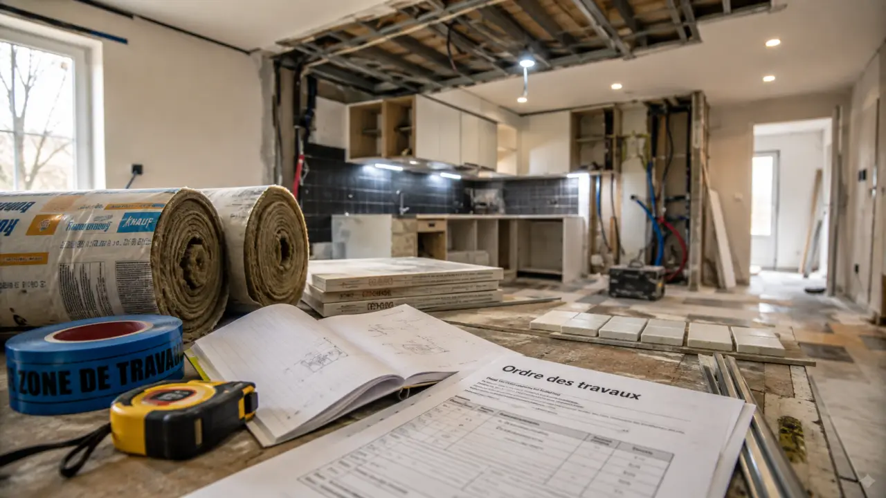 Travaux de rénovation intérieur : ordre du chantier, budget au m2 et isolation