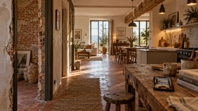 Rénovation vieille maison avant/après : intérieur décloisonné, cuisine ouverte
