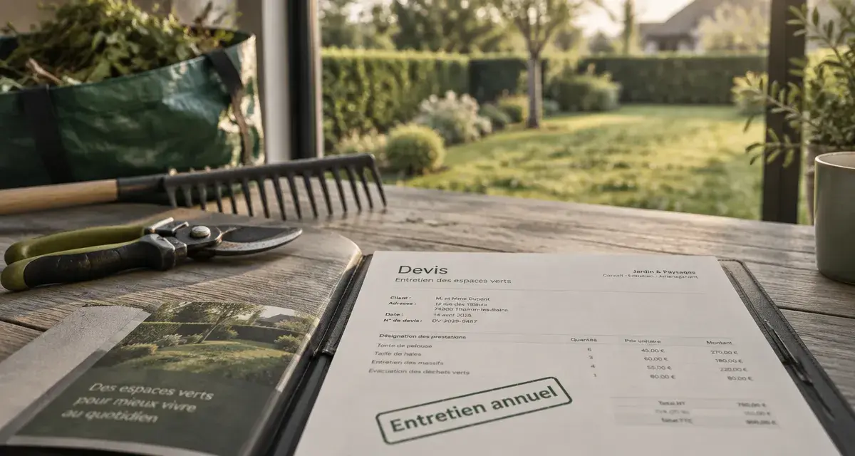 Tarif entretien jardin à l’année : devis annuel